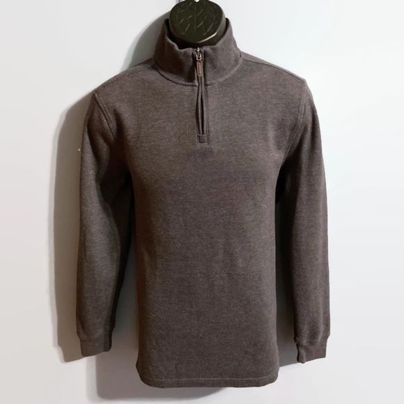 Club Room Men's Dark Gray 1/4 Zip Sweatshirt - Picture 1 of 6